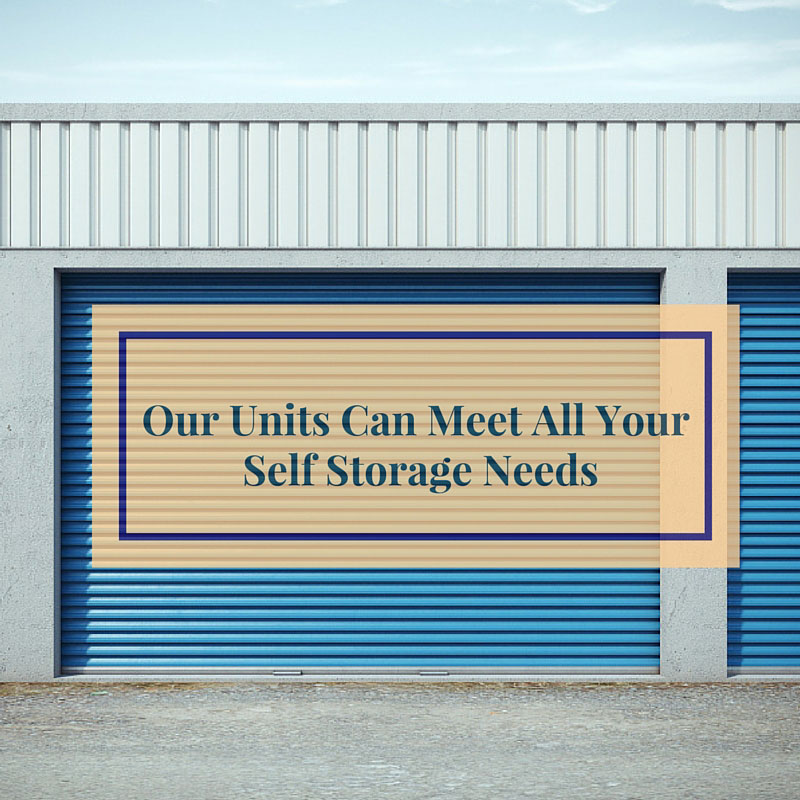 Our Units Can Meet All Your Self Storage Needs